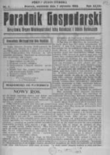 Poradnik Gospodarski. Pismo Tygodniowe. 1923.01.07 R.34 nr1