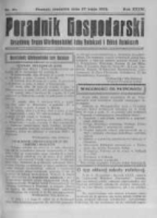 Poradnik Gospodarski. Pismo Tygodniowe. 1923.05.27 R.34 nr21