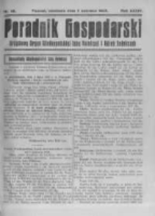 Poradnik Gospodarski. Pismo Tygodniowe. 1923.06.03 R.34 nr22