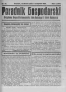 Poradnik Gospodarski. Pismo Tygodniowe. 1923.08.05 R.34 nr31