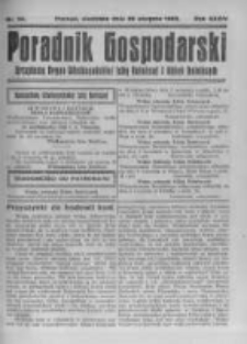 Poradnik Gospodarski. Pismo Tygodniowe. 1923.08.26 R.34 nr34