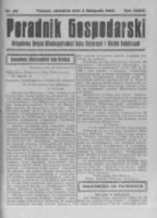 Poradnik Gospodarski. Pismo Tygodniowe. 1923.11.04 R.34 nr44