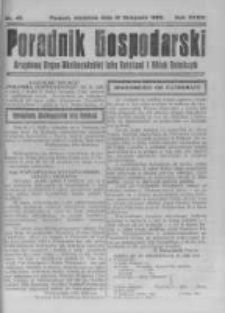 Poradnik Gospodarski. Pismo Tygodniowe. 1923.11.18 R.34 nr46