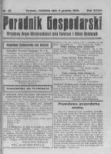 Poradnik Gospodarski. Pismo Tygodniowe. 1923.12.09 R.34 nr49