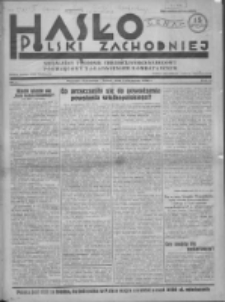 Hasło Polski Zachodniej: niezależny tygodnik chrześcijańsko-narodowy poświęcony zagadnieniom kombatanckim 1936.01.05 R.3 Nr1