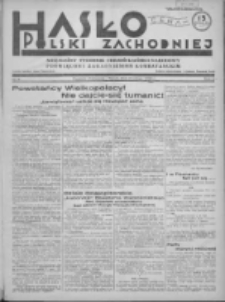 Hasło Polski Zachodniej: niezależny tygodnik chrześcijańsko-narodowy poświęcony zagadnieniom kombatanckim 1936.02.02 R.3 Nr5