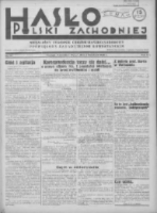 Hasło Polski Zachodniej: niezależny tygodnik chrześcijańsko-narodowy poświęcony zagadnieniom kombatanckim 1936.04.05 R.3 Nr14