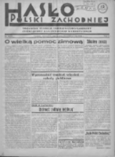 Hasło Polski Zachodniej: niezależny tygodnik chrześcijańsko-narodowy poświęcony zagadnieniom kombatanckim 1936.10.25 R.3 Nr42/43