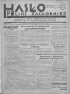 Hasło Polski Zachodniej: niezależny tygodnik chrześcijańsko-narodowy poświęcony zagadnieniom kombatanckim 1936.12.01 R.3 Nr46