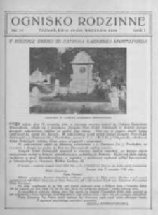 Ognisko Rodzinne. 1926.09.19 R.1 nr38