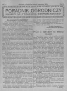 Poradnik Ogrodniczy. 1920.01.04 R.1 nr1