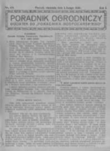 Poradnik Ogrodniczy. 1920.02.01 R.1 nr4-5