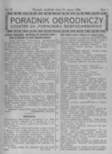 Poradnik Ogrodniczy. 1920.03.14 R.1 nr11