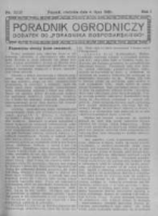Poradnik Ogrodniczy. 1920.07.04 R.1 nr22-27