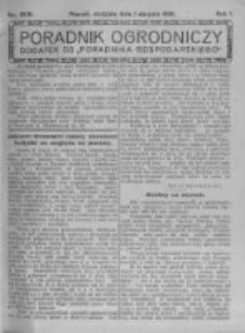 Poradnik Ogrodniczy. 1920.08.01 R.1 nr28-31