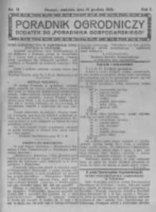 Poradnik Ogrodniczy. 1920.12.19 R.1 nr51