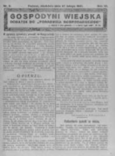 Gospodyni Wiejska. 1921.02.27 R.6 nr9