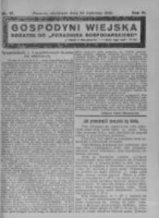 Gospodyni Wiejska. 1921.04.24 R.6 nr17