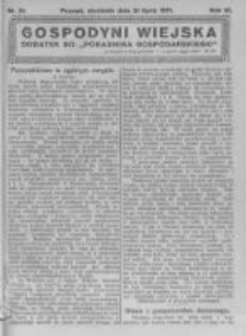 Gospodyni Wiejska. 1921.07.31 R.6 nr31