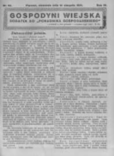 Gospodyni Wiejska. 1921.08.14 R.6 nr33