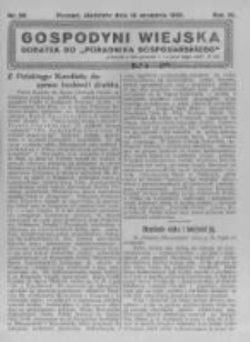 Gospodyni Wiejska. 1921.09.18 R.6 nr38