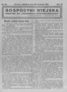 Gospodyni Wiejska. 1921.09.25 R.6 nr39