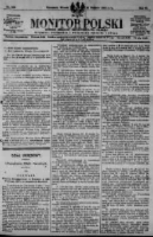 Monitor Polski. Dziennik Urzędowy Rzeczypospolitej Polskiej. 1923.08.21 R.6 nr188