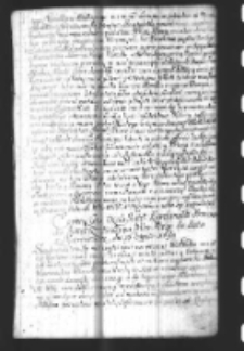 Copia Listu Xcia Kardynała Primasa Michała Radziejowskiego do Konstantego Brzostowskiego X Biskupa Wilenskiego de data z Skierniewicz dei 26 Aprilis 1694