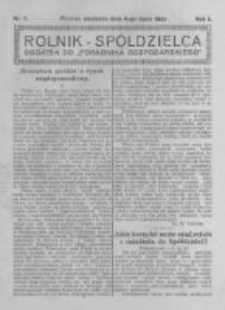 Rolnik Spółdzielca. 1924.07.06 R.1 nr7