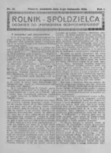 Rolnik Sp&oacute;łdzielca. 1924.11.02 R.1 nr15