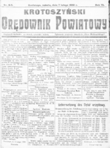 Krotoszyński Orędownik Powiatowy 1920.02.07 R.72 Nr8/9