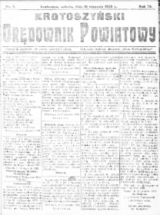 Krotoszyński Orędownik Powiatowy 1920.01.31 R.72 Nr7