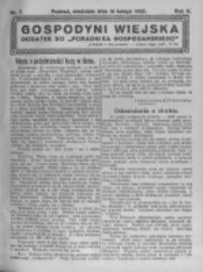 Gospodyni Wiejska. 1922.02.12 R.7 nr7
