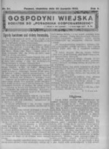 Gospodyni Wiejska. 1922.08.20 R.7 nr34