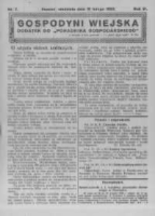 Gospodyni Wiejska. 1923.02.18 R.8 nr7