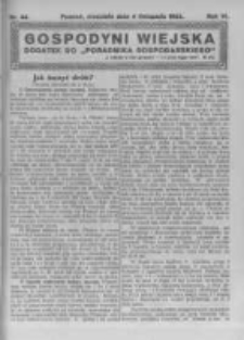 Gospodyni Wiejska. 1923.11.04 R.8 nr44