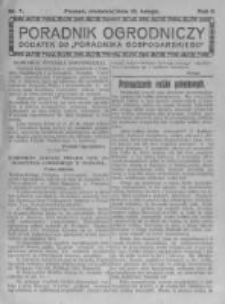 Poradnik Ogrodniczy. 1921.02.13 R.2 nr7