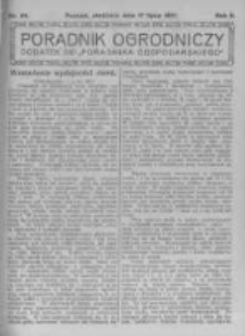 Poradnik Ogrodniczy. 1921.07.17 R.2 nr29