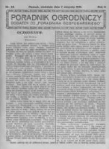 Poradnik Ogrodniczy. 1921.08.07 R.2 nr32