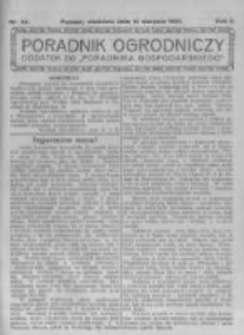 Poradnik Ogrodniczy. 1921.08.14 R.2 nr33