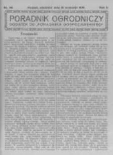 Poradnik Ogrodniczy. 1921.09.18 R.2 nr38