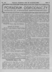 Poradnik Ogrodniczy. 1921.09.25 R.2 nr39