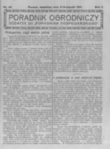 Poradnik Ogrodniczy. 1921.11.06 R.2 nr45
