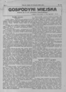 Gospodyni Wiejska. 1916.08.25 R.1 nr22