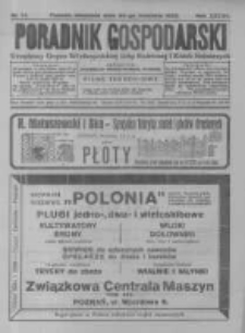 Poradnik Gospodarski. Pismo Tygodniowe. 1926.04.25 R.37 nr17