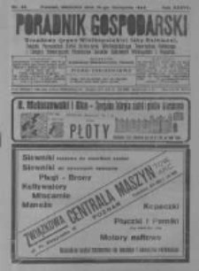 Poradnik Gospodarski. Pismo Tygodniowe. 1926.11.14 R.37 nr46