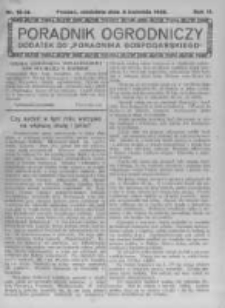 Poradnik Ogrodniczy. 1922.04.02 R.3 nr10-14