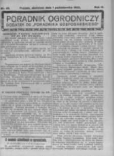 Poradnik Ogrodniczy. 1922.10.01 R.3 nr40