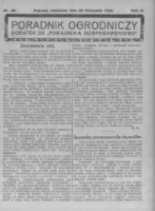 Poradnik Ogrodniczy. 1922.11.26 R.3 nr48