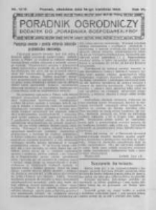 Poradnik Ogrodniczy. 1925.04.12 R.6 nr14-15